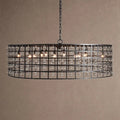 La Caged Round Chandelier 6/8/12 Light - 12-LightBlackBlushlighting