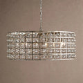 La Caged Round Chandelier 6/8/12 Light - 8-LightSilver ClayBlushlighting