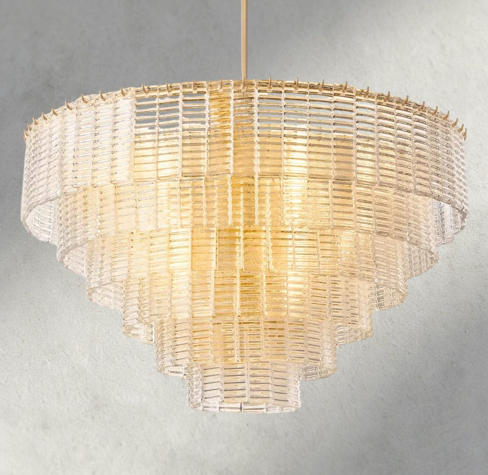 Sirene Clear Glass Round Chandelier 41", 52", 65"-chandelier-Jecanoli