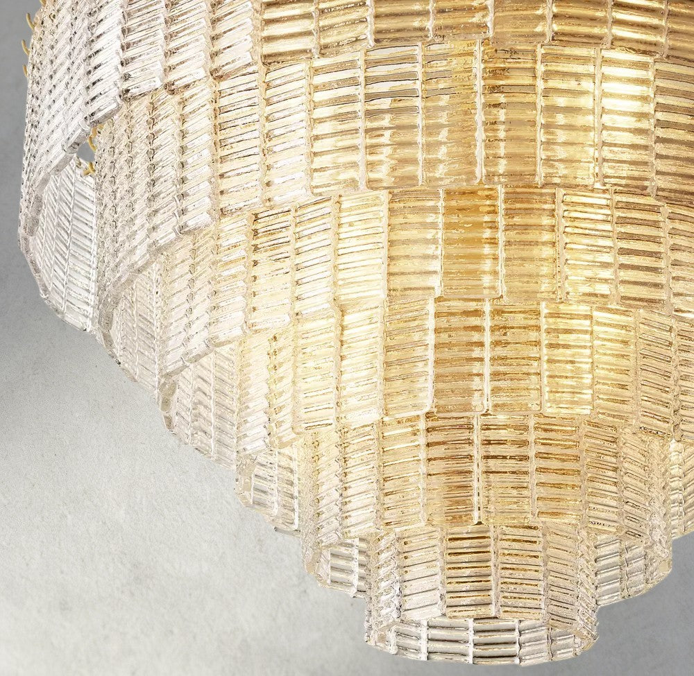 Sirene Clear Glass Round Chandelier 41", 52", 65"-chandelier-Jecanoli