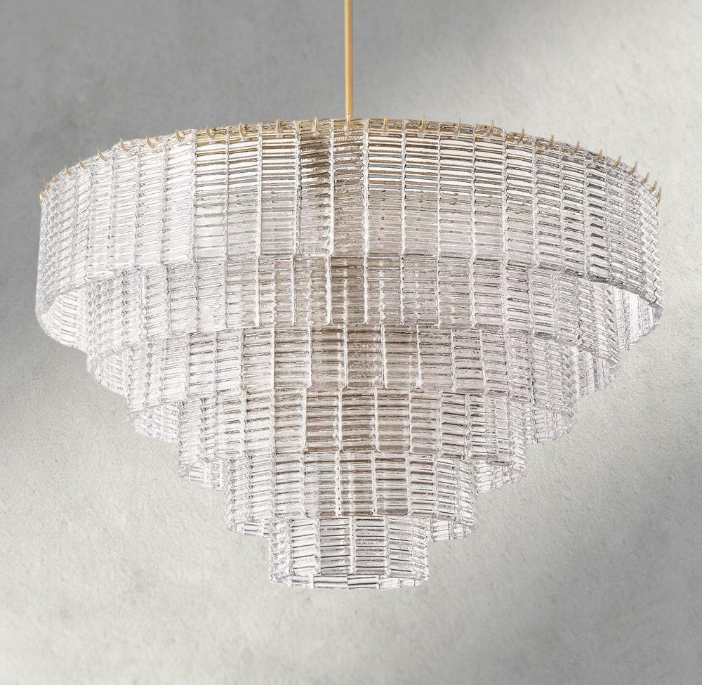 Sirene Clear Glass Round Chandelier 41", 52", 65"-chandelier-Jecanoli