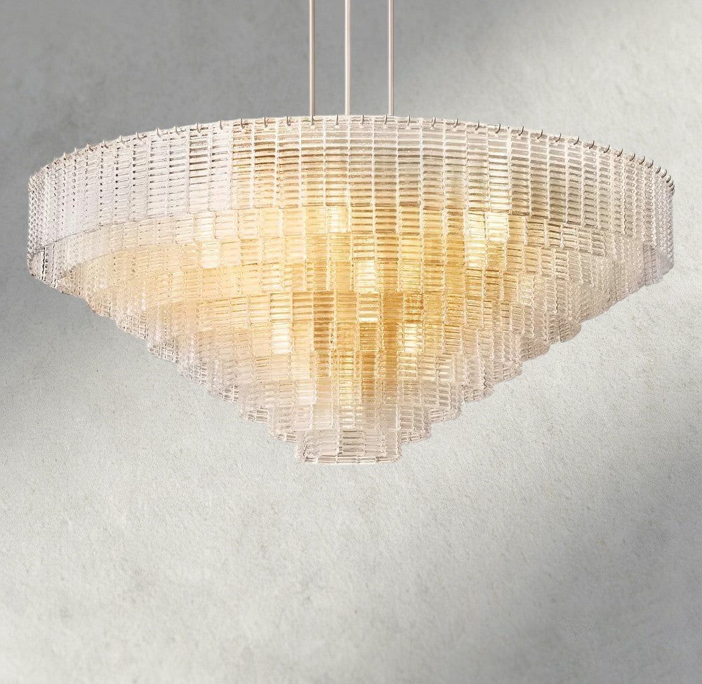 Sirene Clear Glass Round Chandelier 41", 52", 65"-chandelier-Jecanoli