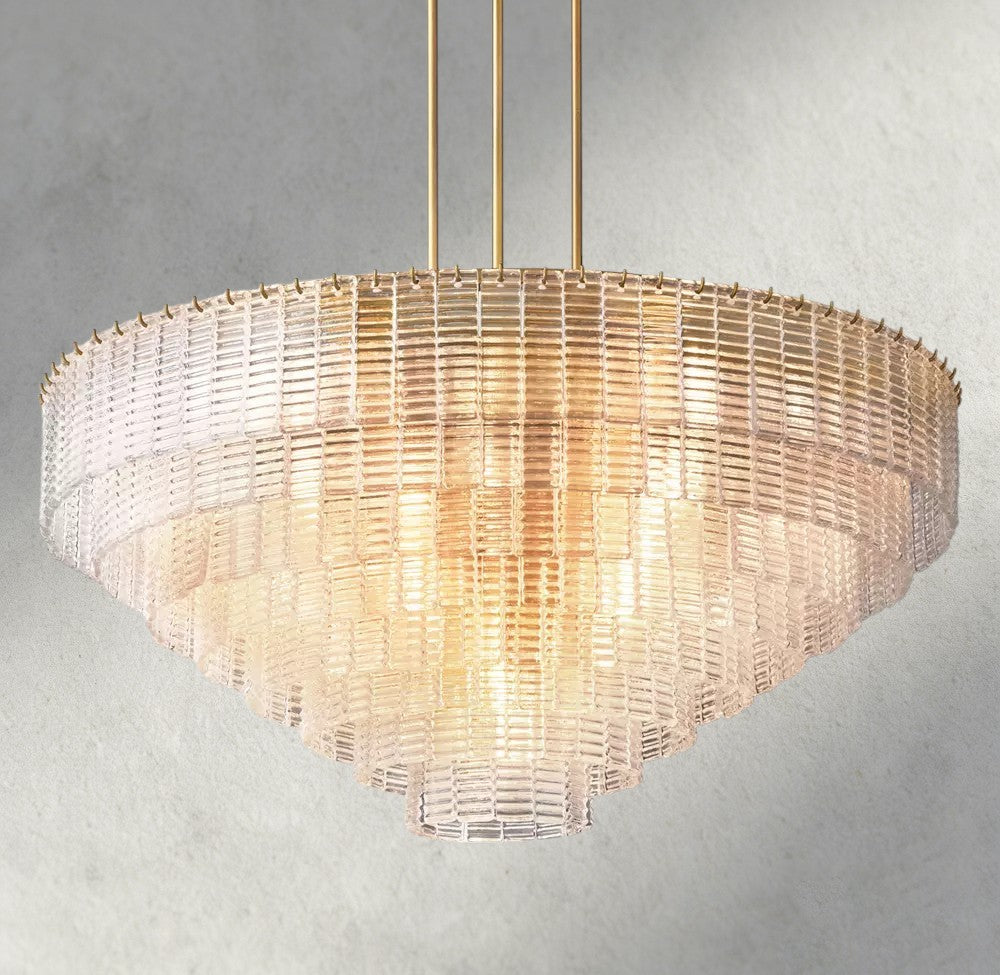 Sirene Clear Glass Round Chandelier 41", 52", 65"-chandelier-Jecanoli