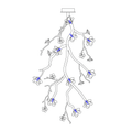 Large Long Branch Flower Chandelier-Jecanoli