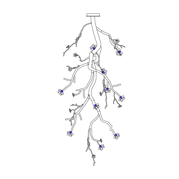 Large Long Branch Flower Chandelier-Jecanoli