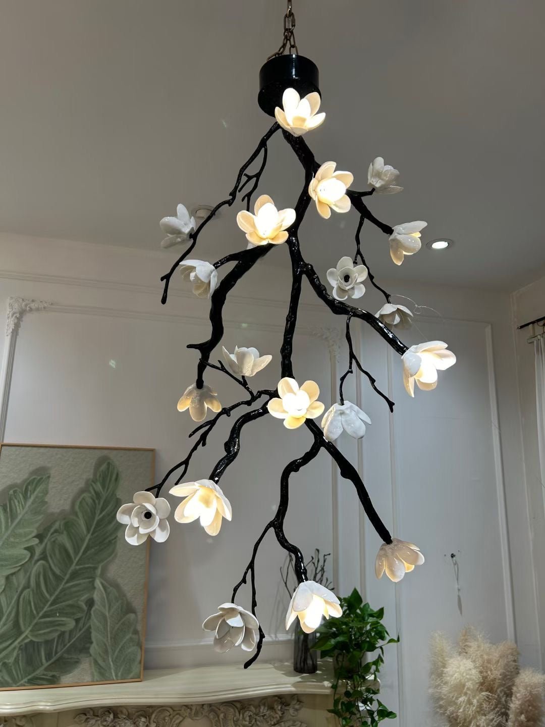 Large Long Branch Flower Chandelier-Jecanoli