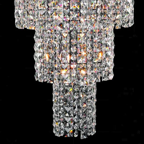 Large Multi - pieces Crystal Chandelier Stylish Ceiling Light Fixture For Foyer Living Room Staircase - D23.6"*H70.9"-Jecanoli