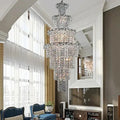 Large Multi - pieces Crystal Chandelier Stylish Ceiling Light Fixture For Foyer Living Room Staircase - D23.6