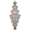 Large Multi - pieces Crystal Chandelier Stylish Ceiling Light Fixture For Foyer Living Room Staircase - D23.6