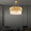 Astra Gold/Chrome Crystal Chandelier for Living Room & Dining Room-Crystal Chandelier-Jecanoli