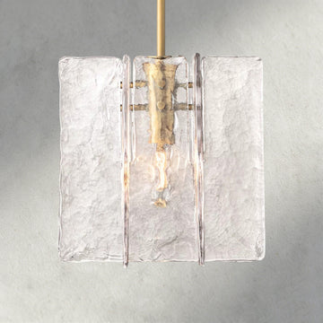 Lattice Clear Glass Pendant-Pendant Light-Jecanoli