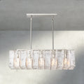 Lattice Clear Glass Rectangular Chandelier 49