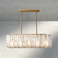 Lattice Clear Glass Rectangular Chandelier 49