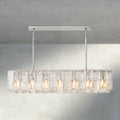 Lattice Clear Glass Rectangular Chandelier 49