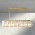 Lattice Clear Glass Rectangular Chandelier 49