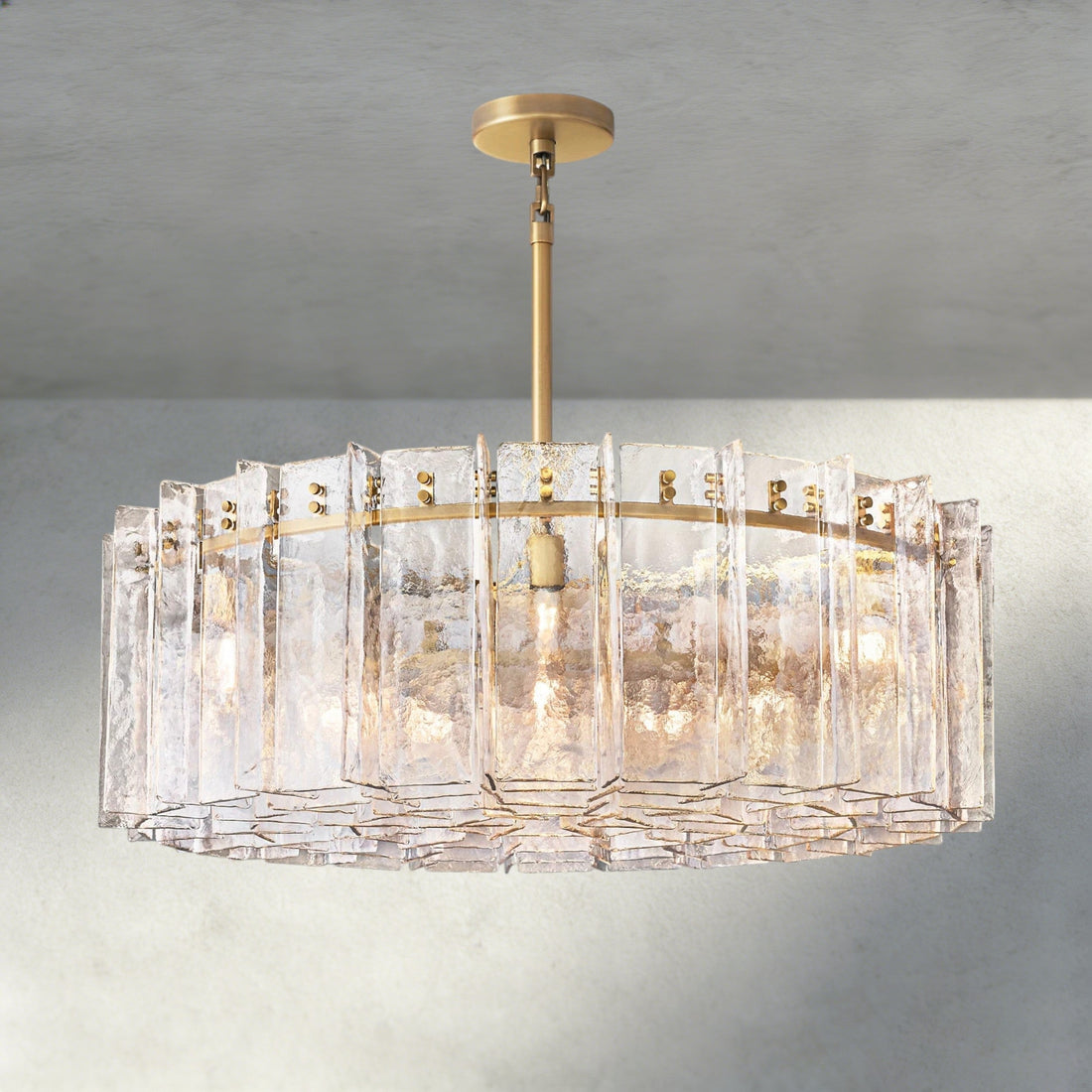 Lattice Clear Glass Round Chandelier 37", 48"-Chandelier-Jecanoli