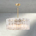 Lattice Clear Glass Round Chandelier 37