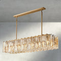 Lattice Smoke Glass Linear Chandelier 49