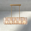 Lattice Smoke Glass Linear Chandelier 49