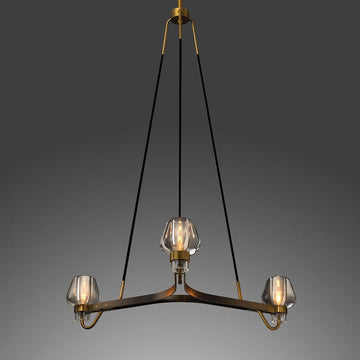 Letitia Crystal Chandelier 3 Light - Manor Lights