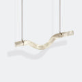 Liberty Curved Pendant Alabaster Chandelier, Pendant Light Over Dining Table-Jecanoli