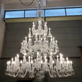 Light Luxury Classic Long Version Tiered Candle Light Crystal Chandelier for High-ceiling Rooms/Living Room - 84 Lights/D79.92