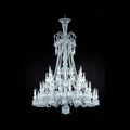 Light Luxury Classic Long Version Tiered Candle Light Crystal Chandelier for High-ceiling Rooms/Living Room - 48 Lights/D55.12