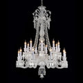 Light Luxury Classic Long Version Tiered Candle Light Crystal Chandelier for High-ceiling Rooms/Living Room - 24 Lights/D42.52