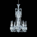 Light Luxury Classic Long Version Tiered Candle Light Crystal Chandelier for High-ceiling Rooms/Living Room - 8 Lights/D26.38