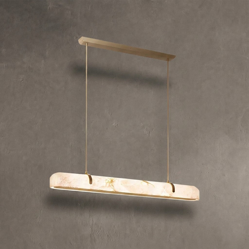 Linear Alabaster Chandelier, Kitchen Island Pendant Light