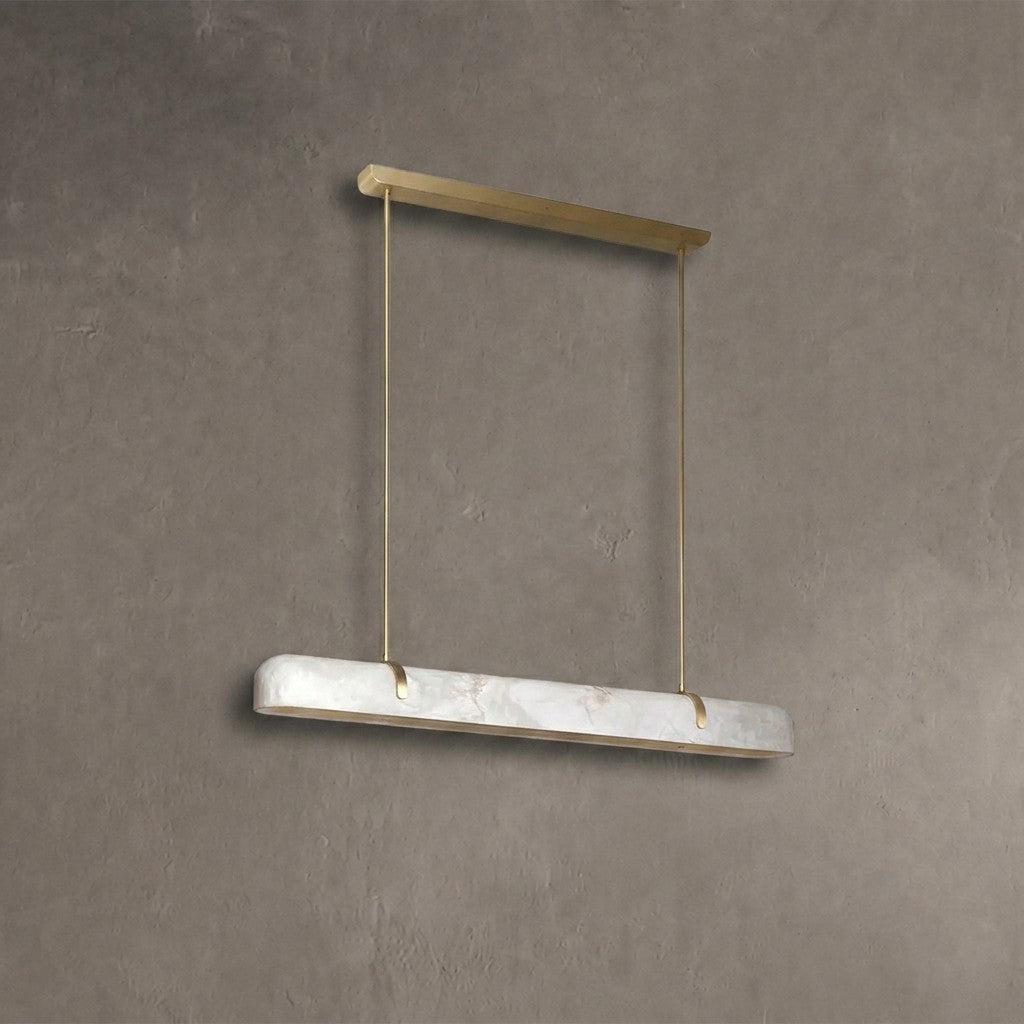 Linear Alabaster Chandelier, Kitchen Island Pendant Light