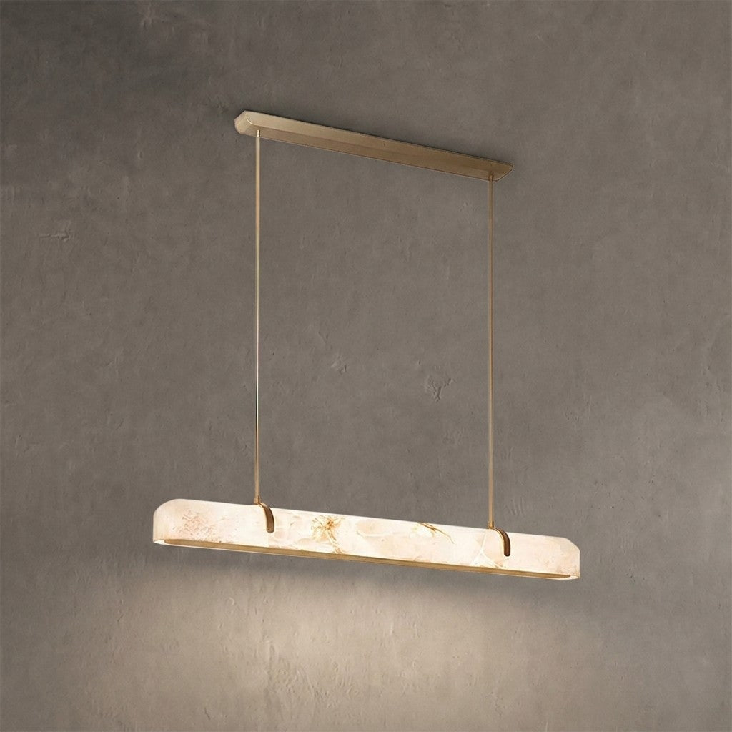 Linear Alabaster Chandelier, Kitchen Island Pendant Light