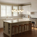 Linear Alabaster Cube Chandelier 6-Light Brass Island Pendant Light - 10-Lights ∅ 47.2