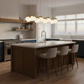 Linear Alabaster Cube Chandelier 6-Light Brass Island Pendant Light - 10-Lights ∅ 47.2