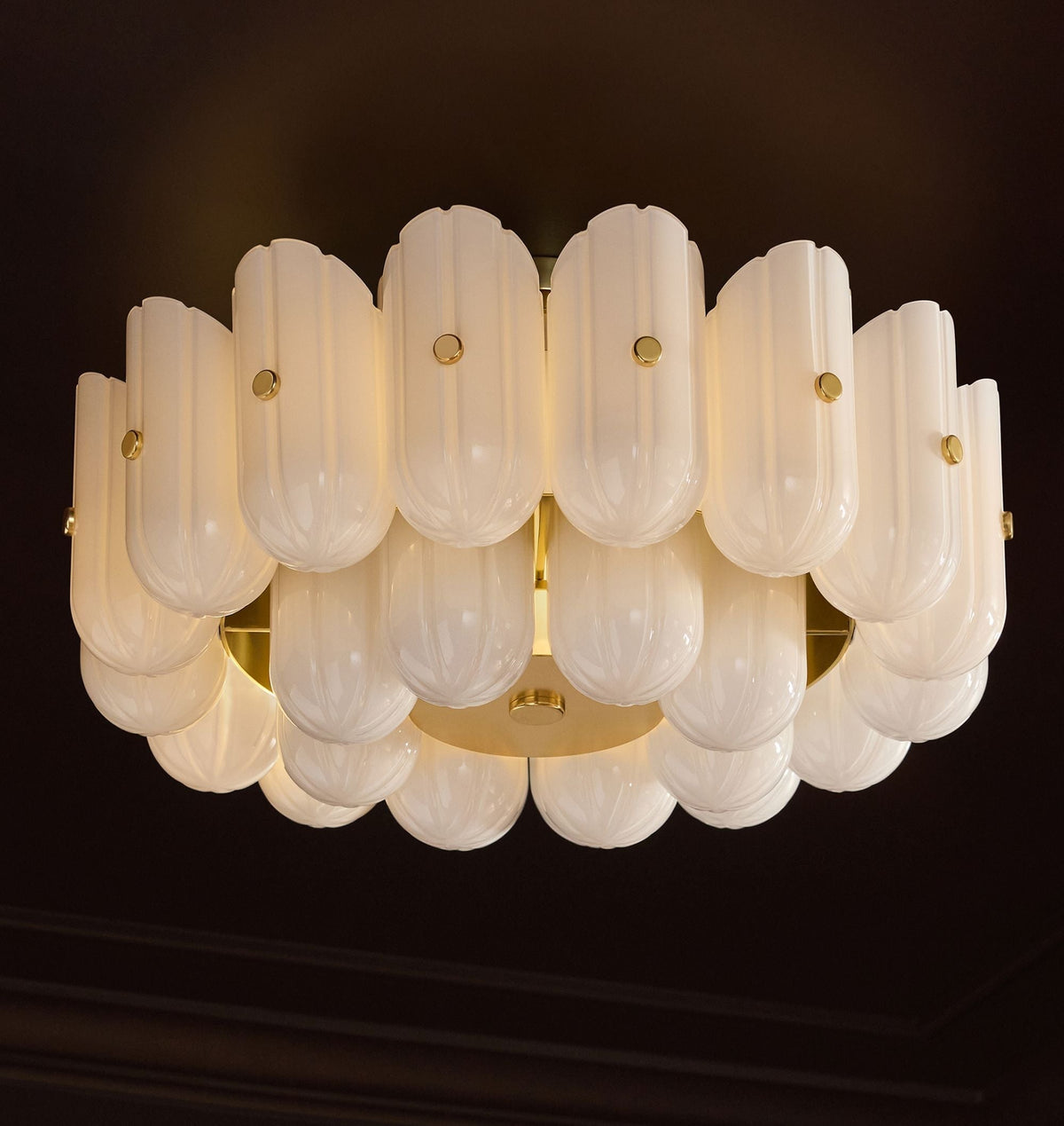 Lorna LED Double Tier Flush Mount 25"-Chandelier-Jecanoli