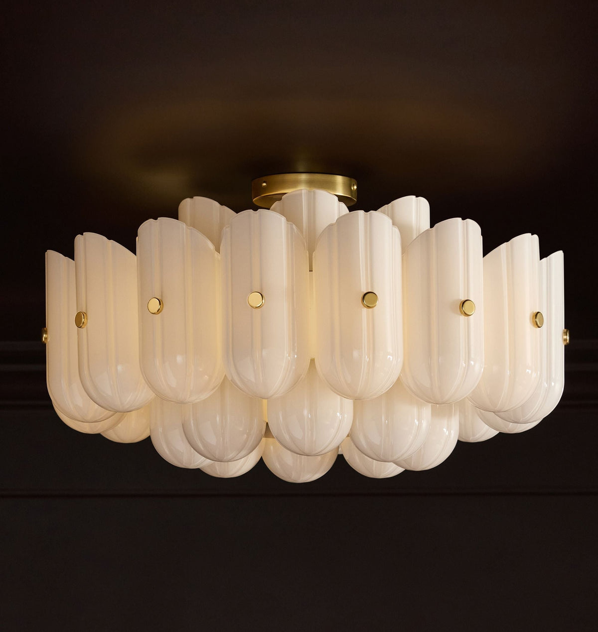 Lorna LED Double Tier Flush Mount 25"-Chandelier-Jecanoli
