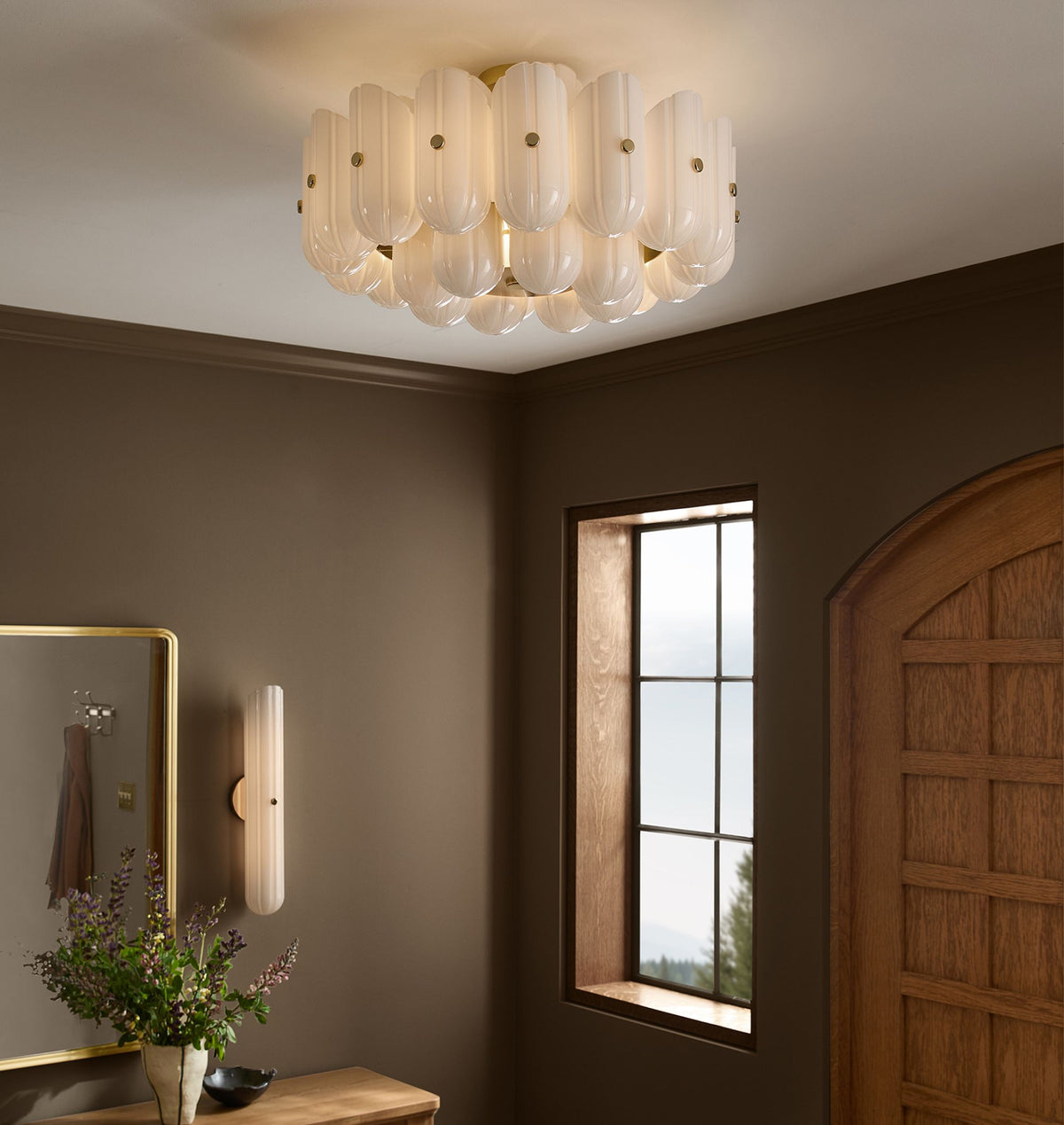 Lorna LED Double Tier Flush Mount 25"-Chandelier-Jecanoli