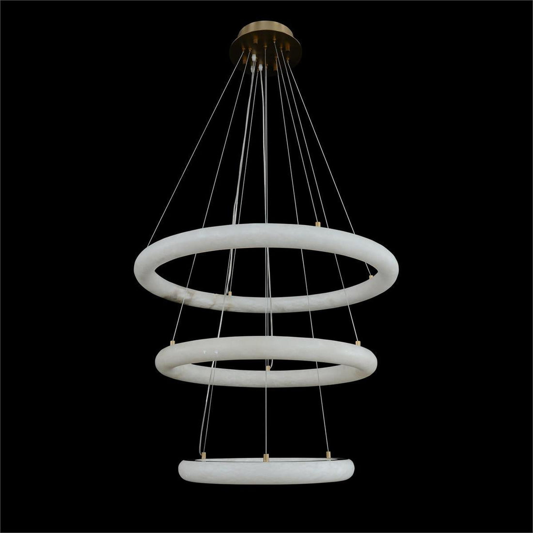 Luca Three-Tier Alabaster Pendant Chandelier - Jecanoli