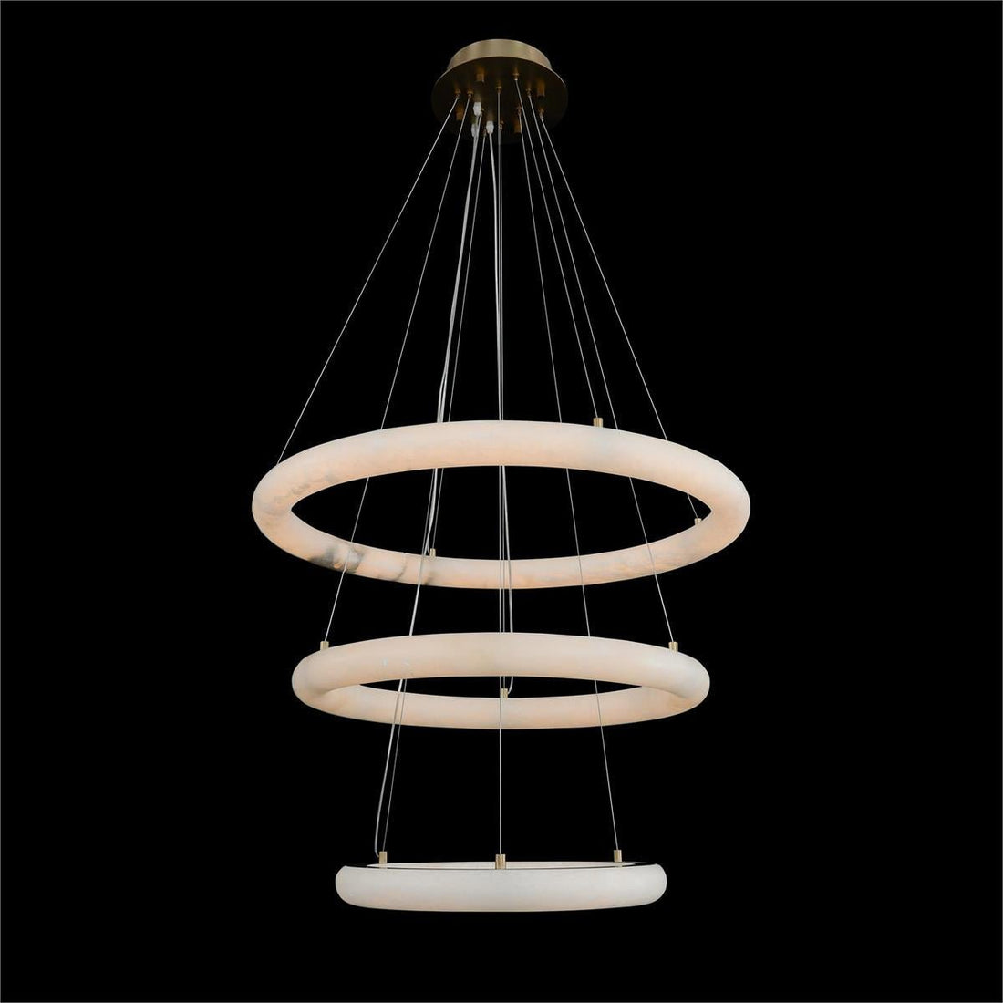 Luca Three-Tier Alabaster Pendant Chandelier - Jecanoli