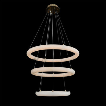 Luca Three-Tier Alabaster Pendant Chandelier - Jecanoli