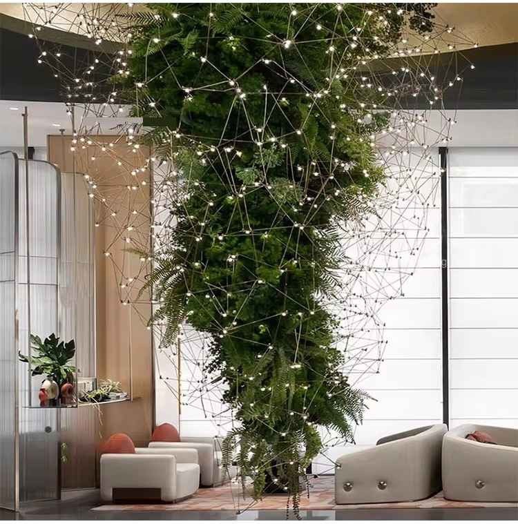 Lucia Tree Branch Chandelier for Foyer - Deep Golden BrownJecanoli