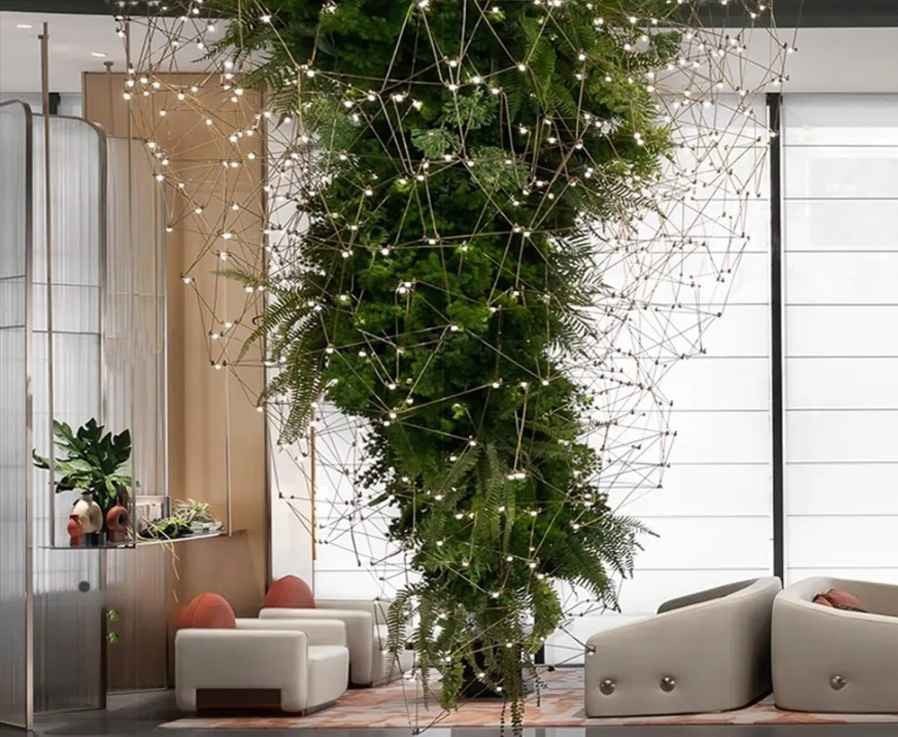 Lucia Tree Branch Chandelier for Foyer - Deep Golden BrownJecanoli