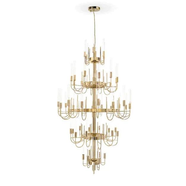 Luxury 5-Tier Crystal Rods Luxury Gala Chandelier
