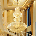 Luxury Extra Large Crystal Chandelier Round Ceiling Light Fixture for Foyer, Entryway & Entrance - D39.4