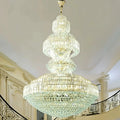Luxury Extra Large Crystal Chandelier Round Ceiling Light Fixture for Foyer, Entryway & Entrance - D39.4