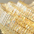 Luxury Extra Large Crystal Chandelier Round Ceiling Light Fixture for Foyer, Entryway & Entrance - D39.4