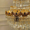 Luxury Majesty Grand Crown Top Cascading Long Tiered Crystal Chandelier - D23.62