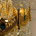 Luxury Majesty Grand Crown Top Cascading Long Tiered Crystal Chandelier - D23.62