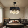 Luxury Modern Living Room Black Crystal Light Fixture - W17.7‘’×H15''Jecanoli