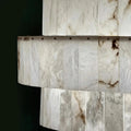 Luxury Sculpted Pyramid-Tier Alabaster Chandelier for High Ceiling - D48.03